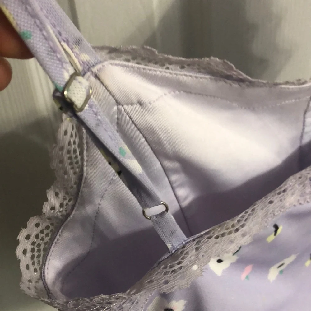 Princess Polly Lace Floral Y2K Mesh Corset Crop Top in Lilac Purple - Picture 10 of 10